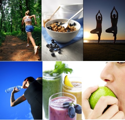healthy eating collage
