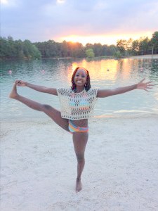 black woman yoga
