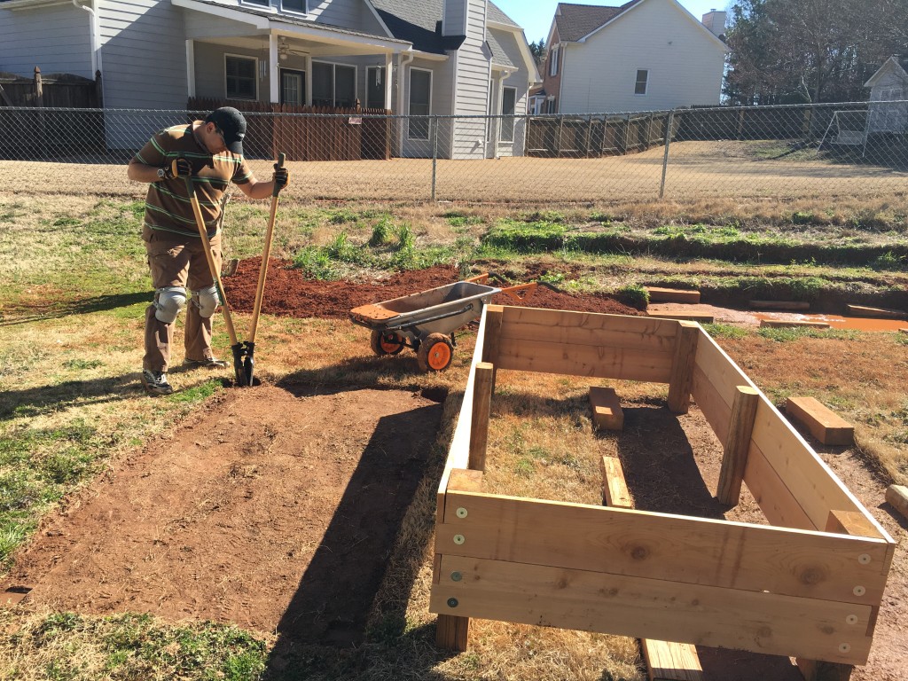 DIY raised garden bed