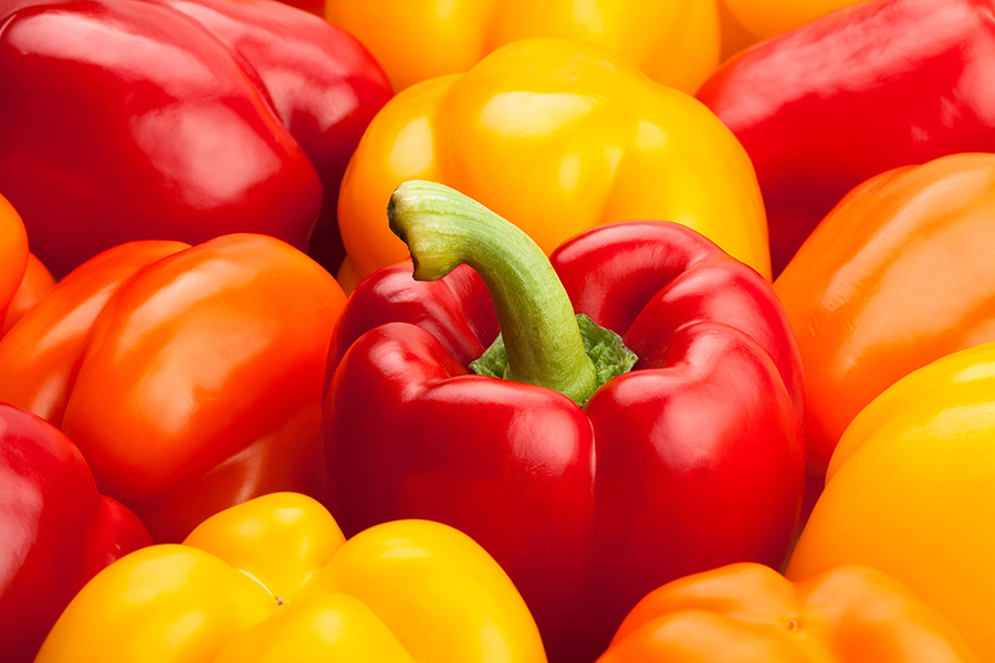 bell peppers closeup