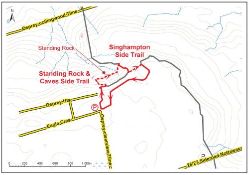 standing rock and caves trail map