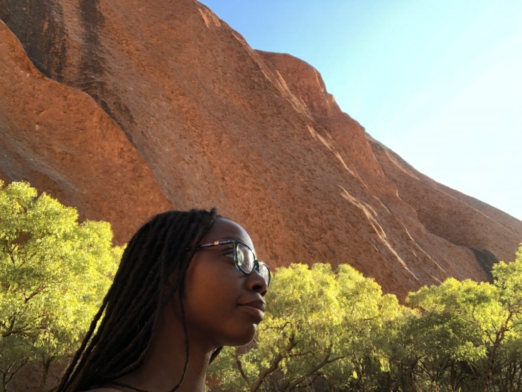 fitness travel blogger Erica Rascon explores Uluru in Spring