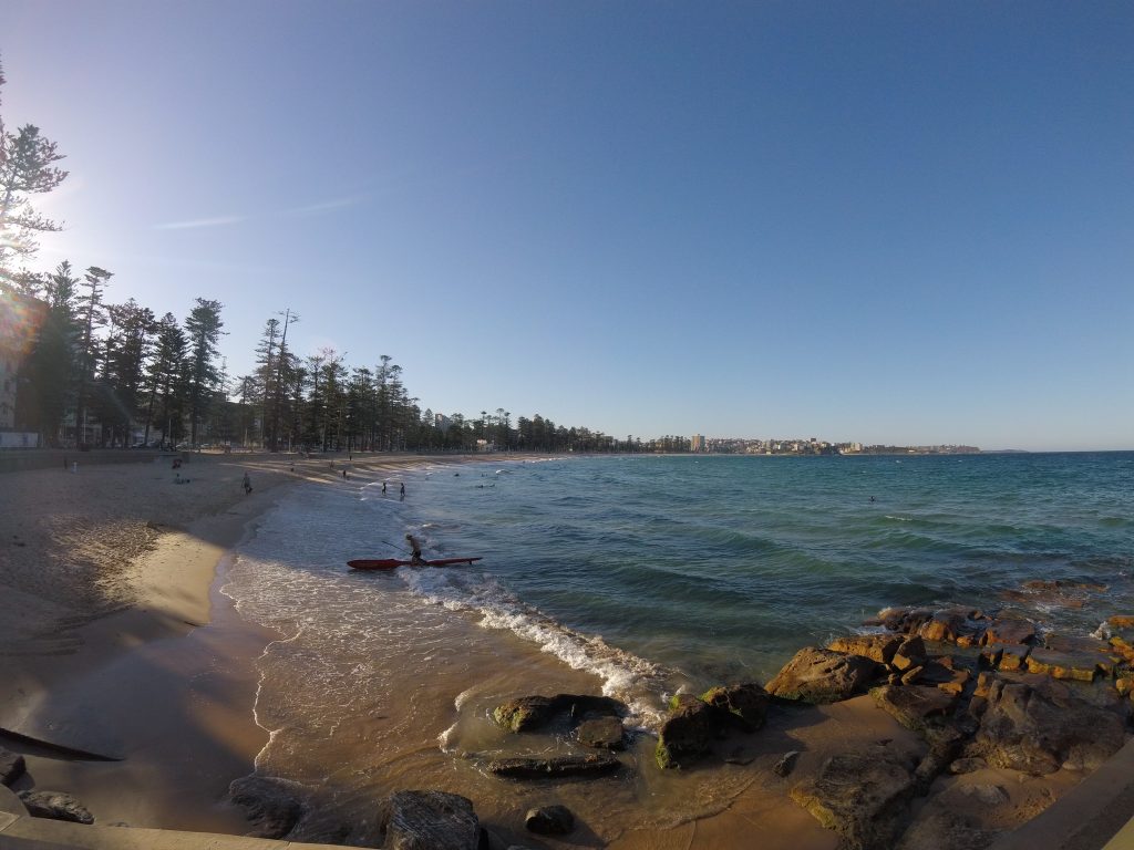 Adventure travel blogger Erica Rascon enjoys Manly Beach on her adventures in Australia